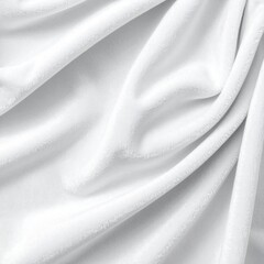 Obraz premium Close Up of a Soft White Cotton Towel with Delicate Texture and Subtle Shadows