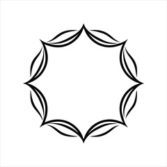 Botanical Pattern Border Design Illustration