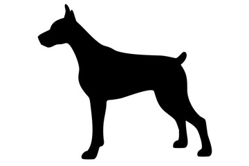 Black Doberman Dog Silhouette Doberman Pinscher animal
