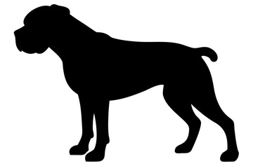 Black Boxer Dog Silhouette animal