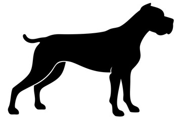 Boxer Dog Silhouette Standing Proudly animal canine