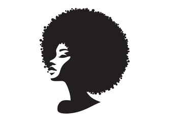 vector set of afro american woman logo head, african beauty woman vector logo design, Black girl faces with stylish afro hairstyle, woman afro black face, African american woman hairstyle vector 
