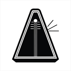Musical Metronome Silhouette Vector Art