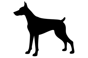 Spotted Doberman Dog Silhouette animal