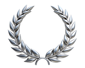 Glossy  laurel wreath isolated on white background. PNG Transparent file type with high definition quality And vibrant color grading Available.