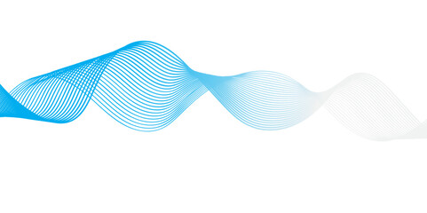 Abstract blue waves and curved lines flow in a digital vector art pattern, creating a textured wallpaper design