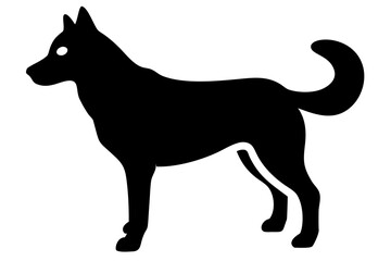 Blue Siberian Husky Dog Silhouette animal canine