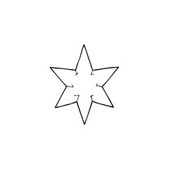 Simple line sketch of a star symbolizing remembrance  