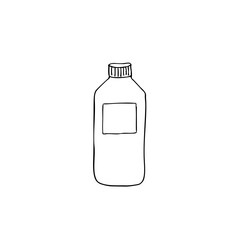 Simple line sketch of a shower gel bottle  