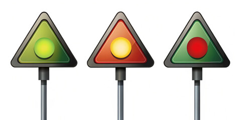 International traffic lights day. Traffic Light Warning Signs Showing Different Signals.Vector illustration isolated on white background