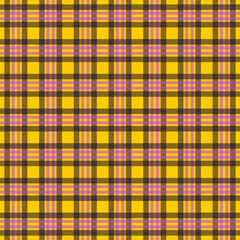 Multicolored vintage autumn plaid pattern seamless tartan check fabric design for textile, fashion and digital backgrounds
