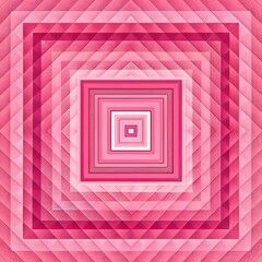 Pink Geometric Pattern, Nested Squares, Abstract Background