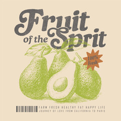 Avocado vegetable artwork for t shirt print. Summer food graphic. vintage retro graphics avocado t shirt. avocado typography text print. women's cute t-shirt print, vintage poster design. fruit prints © MdAlImran