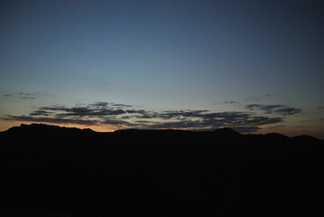 sunset in the mountains