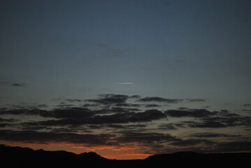 sunset in the mountains