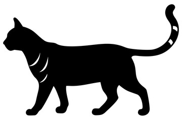 Long Haired Bengal Cat Silhouette long haired cat feline