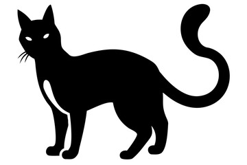 Long Haired Siamese Cat Silhouette long hair cat animal silhouette