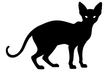 Red Sphynx Cat Silhouette red cat animal silhouette