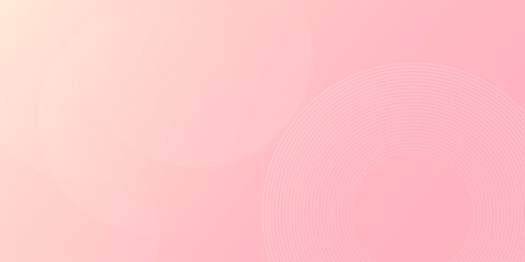 Minimalist banner background, pastel colorful, pink and yellow gradations. Circle effect style geometric, abstract background.