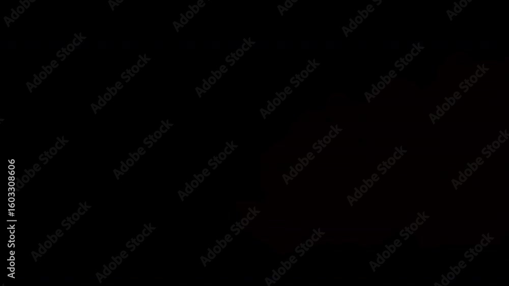 Poster dynamic red be right back overlay with disappearing smoke effect from left to right on transparent b
