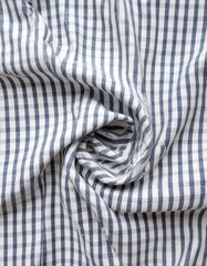 Woven Checkered Blue and White Fabric Texture Background Material Design