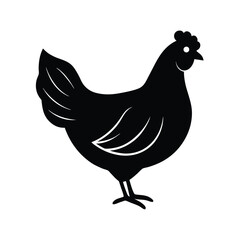 hen vector black