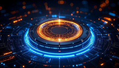 Abstract futuristic technological interface