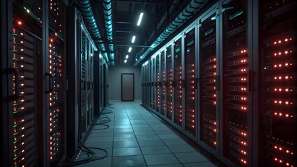 Fototapeta premium Server Room Interior