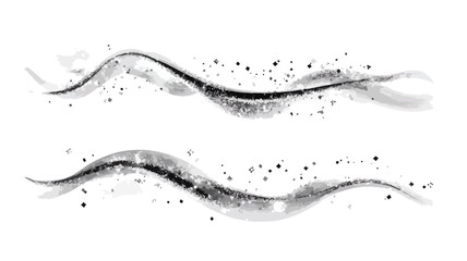 Shimmering Wave Silver Line Decoration