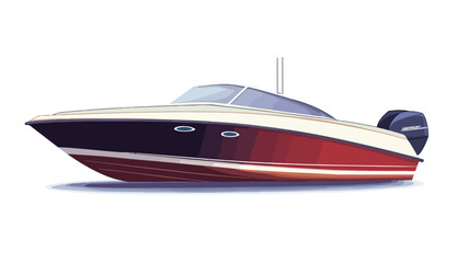 Isolated Speed Boat Vector Illustration