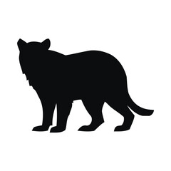 Obraz premium A vector illustration of isolated black bear and wolf animal silhouettes