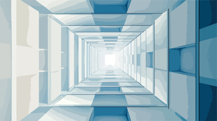 Obraz premium Blue White Square Shape Background Design