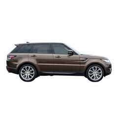 A brown car isolated on a white background in studio shot