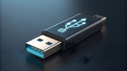 Fototapeta premium USB Flash Drive, Data Storage Device, Digital Memory Stick