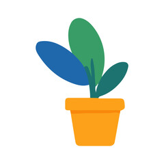 Whimsical Dog Illustration Featuring a Tree Growing Out of a Pot Set Against a Clean White Background