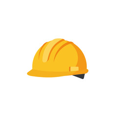 Yellow Construction Hard Hat Safety Helmet Isolated on White Background Illustration