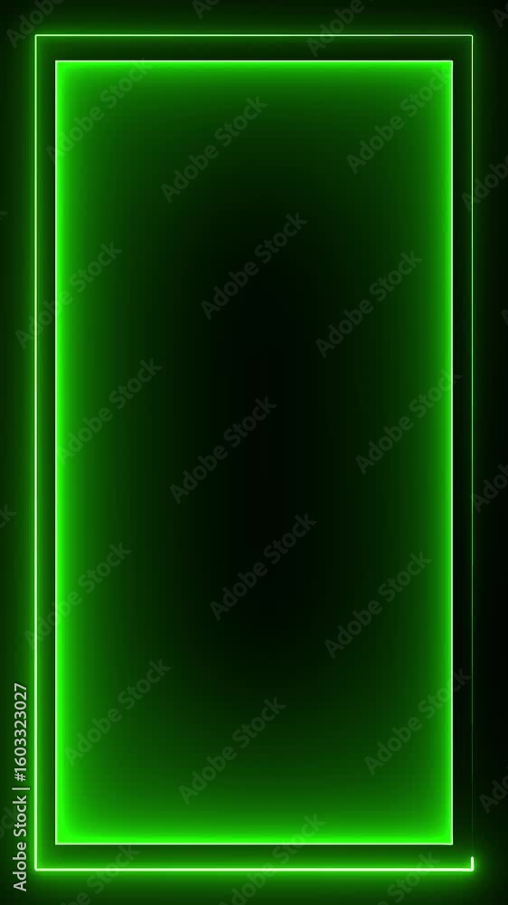 Poster vertical rectangular neon frame. glowing neon rectangles - abstract background. neon border frame. e