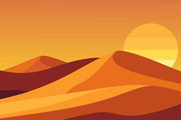 Desert Dunes at Sunset
