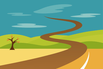 Windy Rural Road
