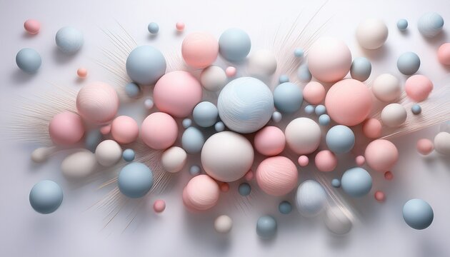 pastel colored metaballs morphing on white background creating an abstract and dynamic visual