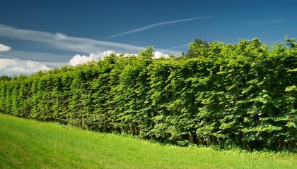 Naklejka premium hecke aus hainbuchen carpinus betulus im sommer