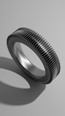 Gear rests on the clean white surface