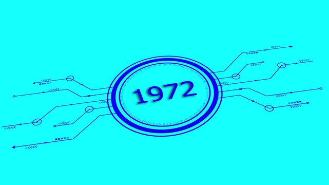 1972 Digital Interface Design Futuristic Tech Background Blue Circuitry Lines Arrows Futuristic