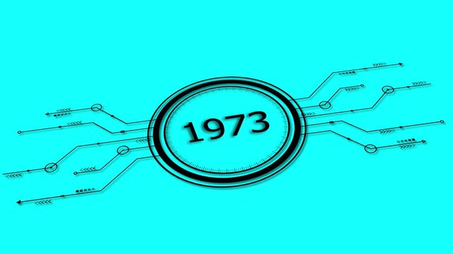 1973 Digital Interface Design Futuristic Technology Concept Abstract Background Illustration