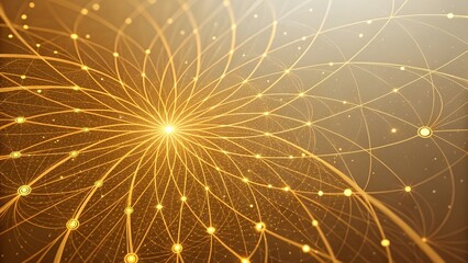 Obraz premium Abstract Golden Network