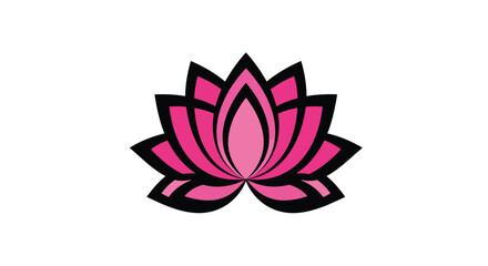 Fototapeta premium Pink Lotus Flower Icon