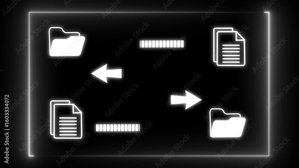 Poster document management system concept (dms) on the transparent background. software for archiving, sear
