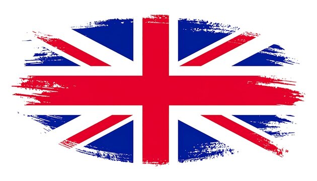 British flag with painted effect