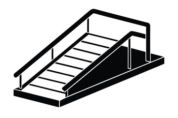 accessible ramp vector icon illustration