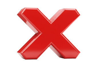 Obraz premium Isolated Red X Mark Cross Symbol